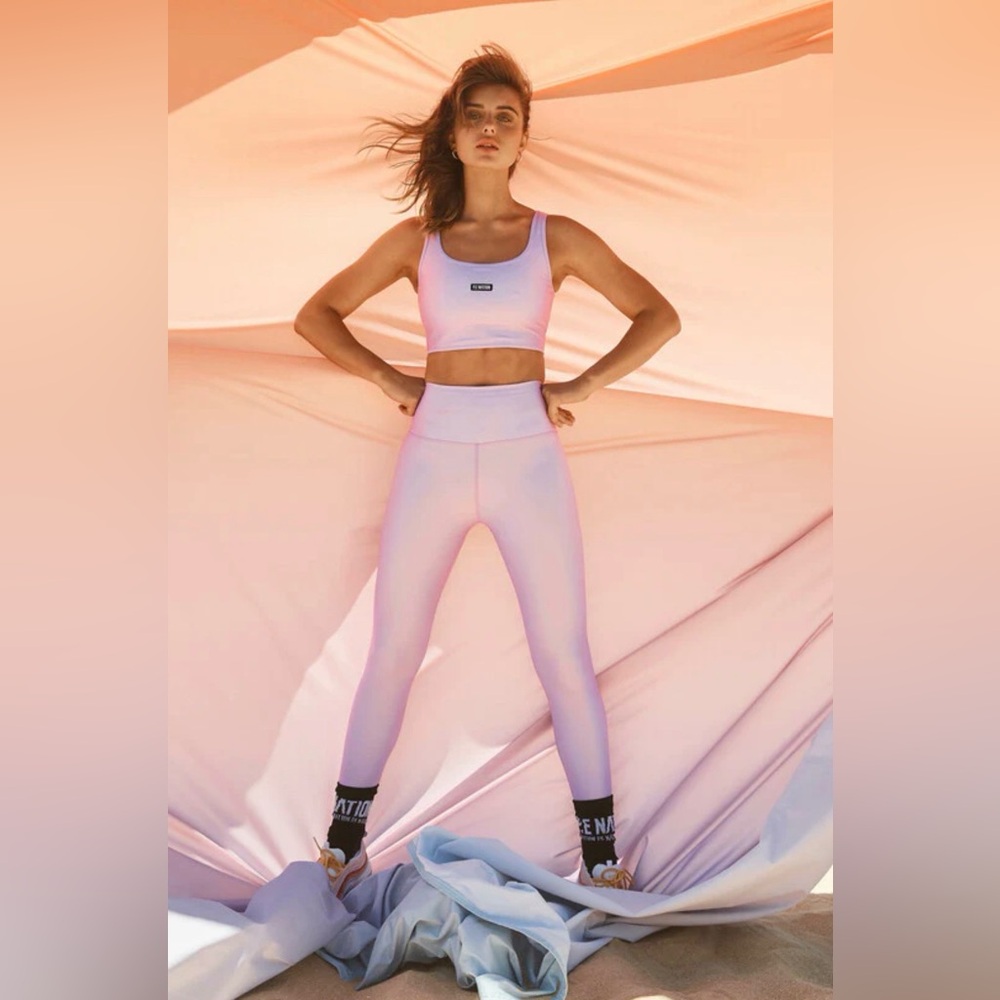 P.E Nation Grand Stand Lavender Orchid Bloom Sports Bra | Size S